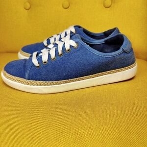 Vionic Hattie Blue Canvas Low Top Casual Sneaker Women's Shoes Size 8